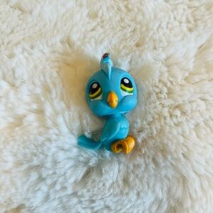 Littlest Pet Shop LPS #317 Blue Cockatoo Bird Crest